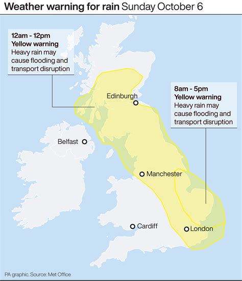 UK to be hit by more heavy rain as Met Office issues weather warning