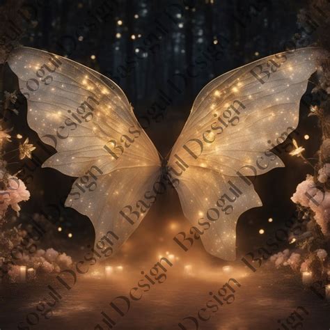 Fairy Wings Maternity Backdrop: maternity DIGITAL Backdrop Gold Wings