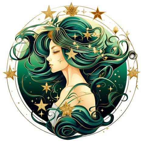 Celestial Goddesses Clipart Set Zodiac Female Figures Star Sign Art