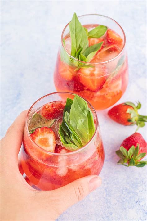 Strawberry Basil Cocktail - Everyday Delicious