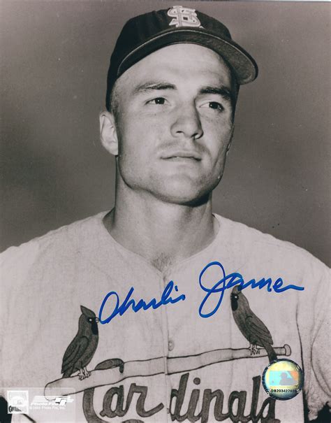 AUTOGRAPHED CHARLIE JAMES 8X10 St. Louis Cardinals photo - Main Line