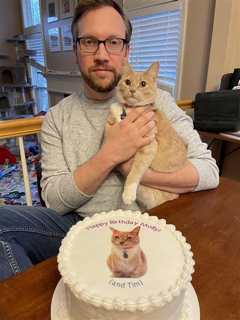My husband and cat share a birthday week : r/Tim