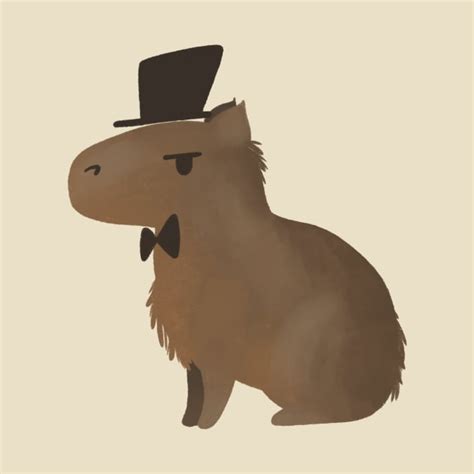Fancy Capybara - Capybara - T-Shirt | TeePublic