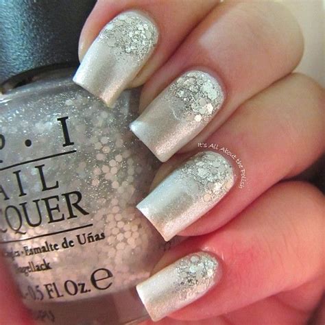 19 Silver Glitter Designs Images - Silver Glitter Nail Design, Pink ...