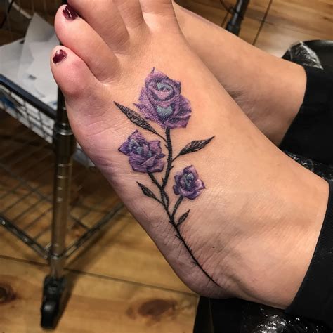 purple flower tattoo ideas 5