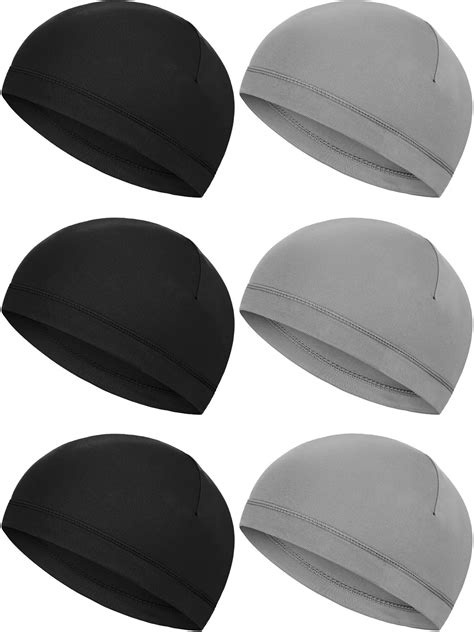 Boao 6 Pieces Cooling Skull Caps Helmet Hard Hat Liner Sweat Wicking