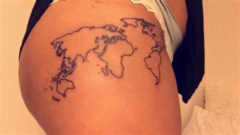 World Map Tattoo | World map tattoos, Map tattoos, Piercing tattoo