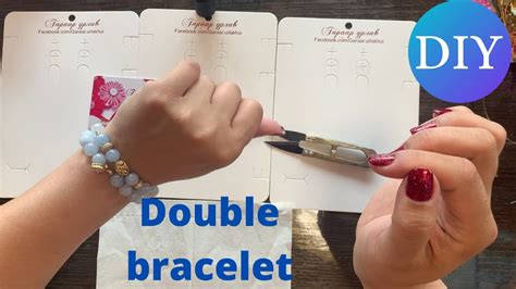 How to make DIY beading double bracelet 20 / Давхар бугуйвч хэлхэх арга ...