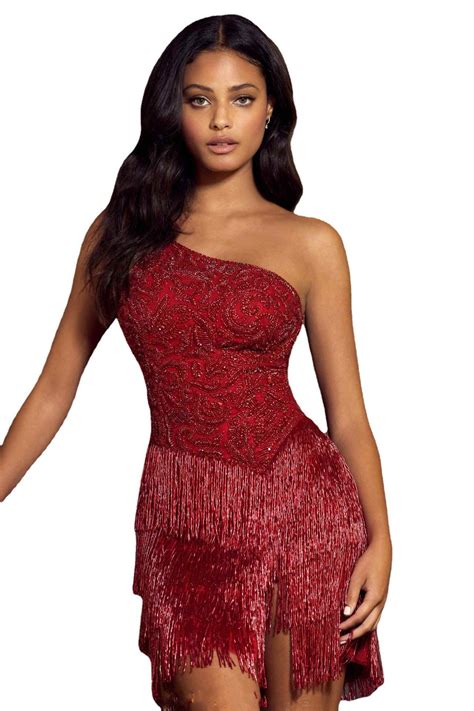 Women′ S Fringe Slash Embroidered Backless Sexy Dress Banquet Party
