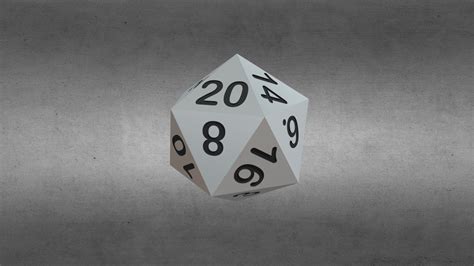 Dungeons & Dragons D20 Die - 3D model by NinJOke [3bd6395] - Sketchfab