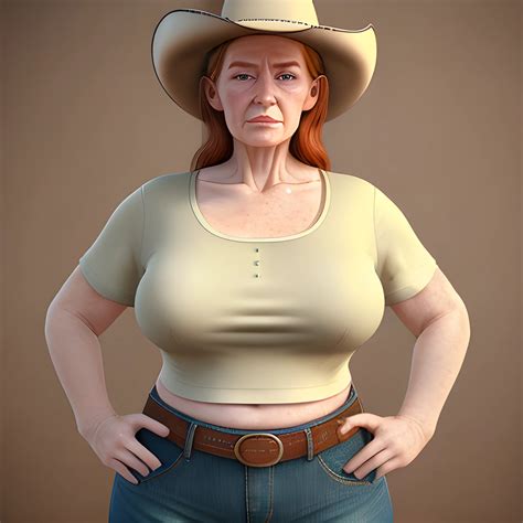 masterpiece, beautiful, 3D render, older adult Caucasian female