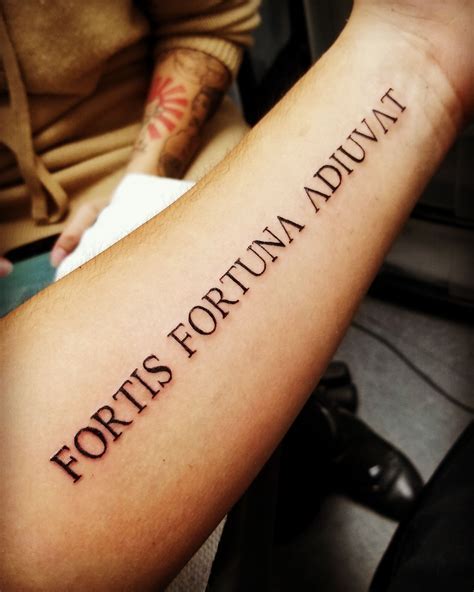 fortis fortuna adiuvat tattoo ideas  meaningful designs  arms