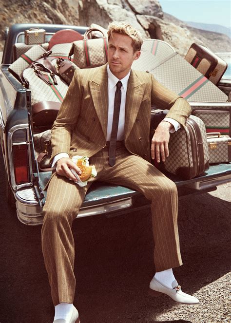 Ryan Gosling stars in the Gucci Valigeria campaign reflecting the House