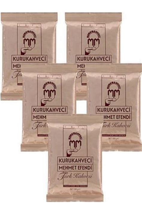 Kurukahveci Mehmet Efendi Sade Öğütülmüş Türk Kahvesi 5x100 gr ...