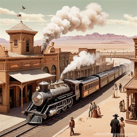 Wild West Village Scene | Stable Diffusion Online