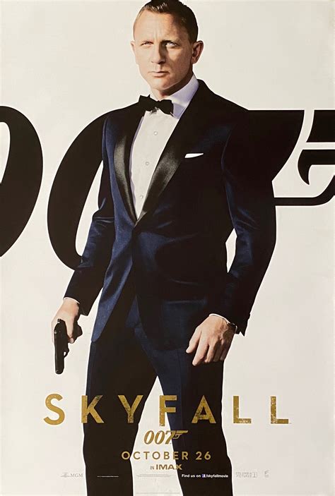 Original James Bond: Skyfall Movie Poster - 007 - Daniel Craig - IMAX