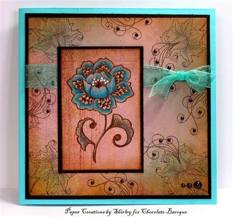 paper creations  shirley fancy flowers  chocolate baroque