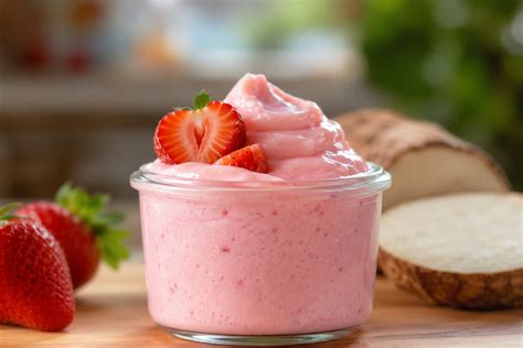 Danoninho De Morango Com Inhame - Como Fazer Danoninho de Inhame com Morango Receita Saudável