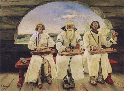 Картина «Гусляры» Виктора Васнецова — описание