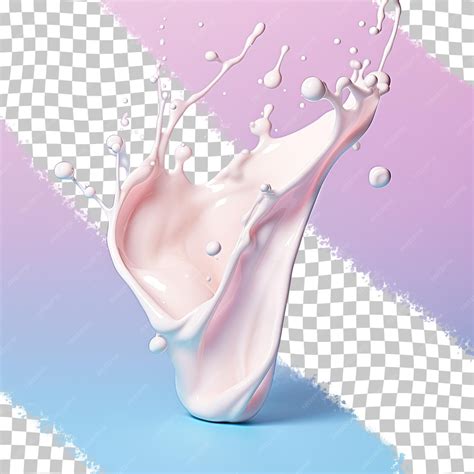 Premium PSD | Milk spraying in transparent background