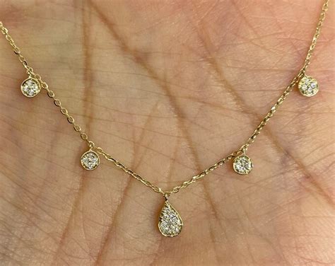 Dainty Diamond Necklace, Diamond by the Yard Dainty Necklace ...