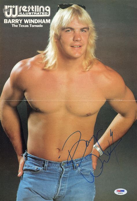 barry windham autographed signed pro wrestling illustrated centerfold