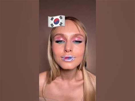 Получилось красочно и необычно, как сама Корея🤩 #makeup #макияж #корея ...