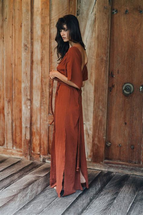terracotta boho dress - Fashion Professional