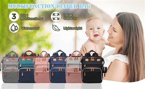amazoncom jeryswet baby diaper bags  changing station waterproof