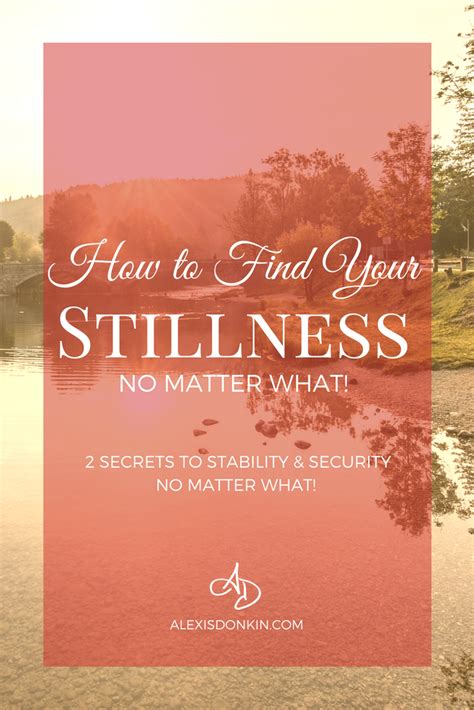 find  stillness  matter  alexis donkin
