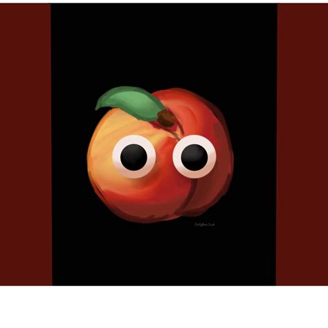 Decided to make/draw an album cover with a peach in Jack’s style. (Song