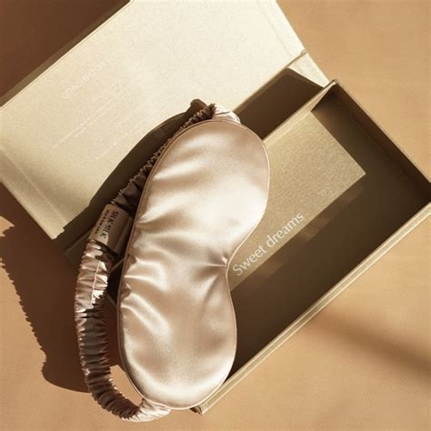 Шелковая маска для сна SILK SILK Карамель. 100% натуральный шелк ...