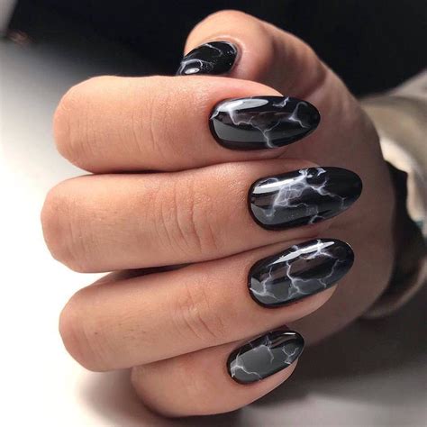 как сделать мрамор на черных ногтях - uniformcustomize