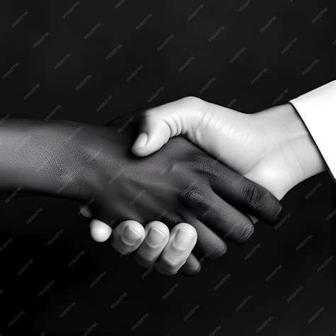 Premium Photo | A black and white photo of two hands shaking.
