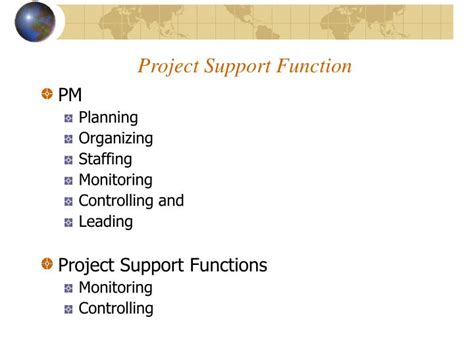 project support function powerpoint