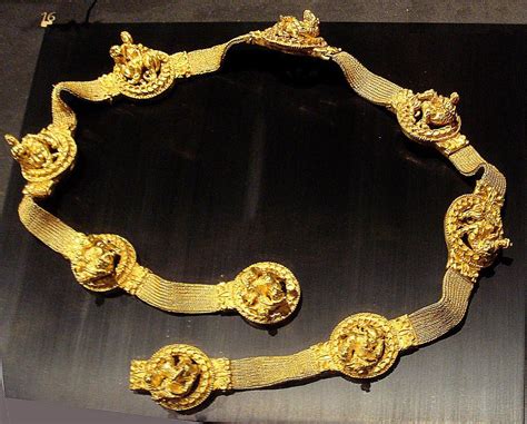 Scythian gold belt from Tillya Tepe, with depictions of Dionysus riding ...