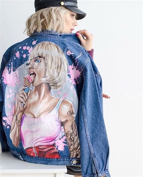 Джинсовая куртка с рисунком | Idee per disegnare, Pop art, Giacca