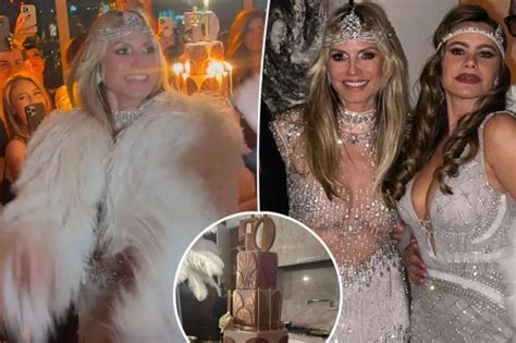 Heidi Klum celebrates 50th birthday in barely-there beaded gown | Flipboard