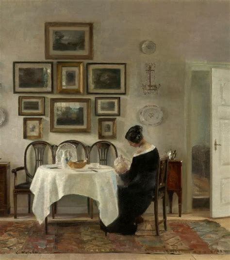 Carl Vilhelm Holsoe | Mother and child, Dining room interiors, Interior ...