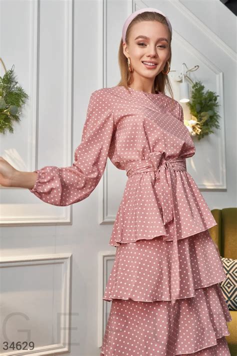 Платье с многоярусной юбкой (арт. 34629) ♡ интернет-магазин Gepur