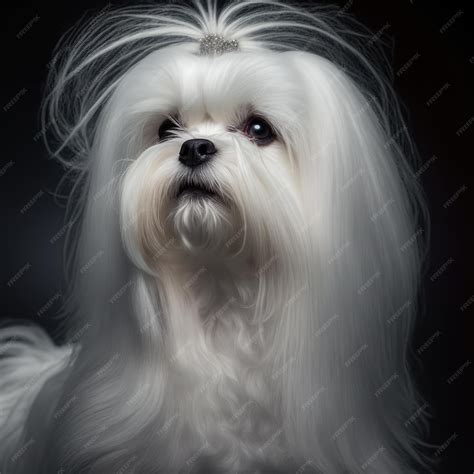 Premium Photo | Ravishing studio portrait of maltese dog on isolated