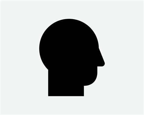 head shape silhouette icon person man face profile portrait human male