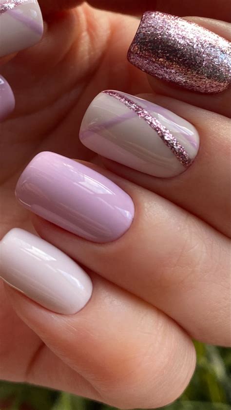 Нюдовый маникюр, розовый, нежный | Nail designs, Purple acrylic nails ...