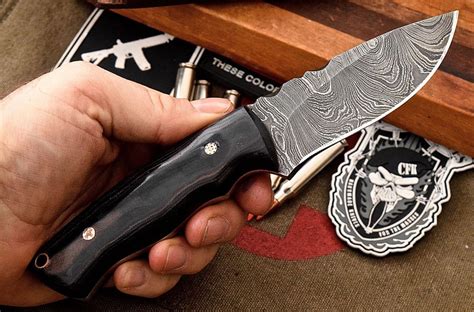 Custom Handmade Damascus Steel Skinning/Camping/Hunting Knife | KBS ...