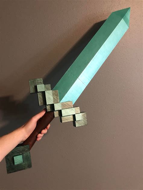 I Made a Diamond Sword! 3D Printed and Painted! : r/Minecraft