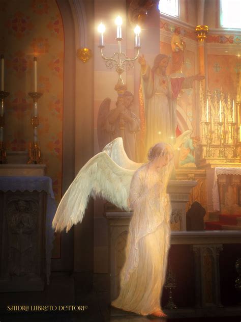 religious art catholic art  angels print  sandra lubreto