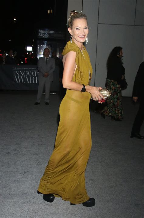Kate Moss in See-Through Yellow Dress at WSJ Awards: Photos | Life & Style