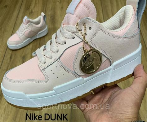 Купить Женские кроссовки Nike Dunk кожа/сетка розовые р 36-41 новинка ...