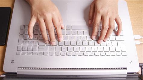 typing  notebook stock photo image  modern finger