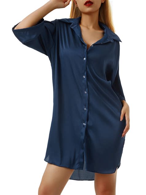 Douhoow Womens Sleep Tops Color Sleeping Shirt Half Sleeve Single